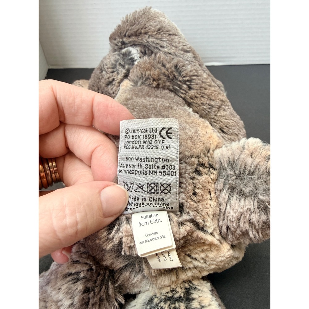 Jellycat Bashful Woodland Bunny Brown Grey Mottled Plush Animal Medium 12" - Picture 6 of 8